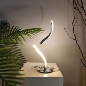 LED Spiral Table Lamp Curved Desk Bedside Lamp Cool White Warm White Touch Dimming Desk Lamp For Living Room Reading Home Decor (Option: Warm light-Australian regulations)