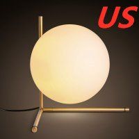 Simple glass ball table lamp (Option: Warm light-US)