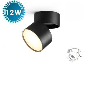 LED Folding Living Room Ceiling Lamp (Option: Black 12W-Warm light)