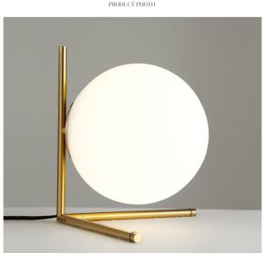 Simple glass ball table lamp (Option: White light-EU)