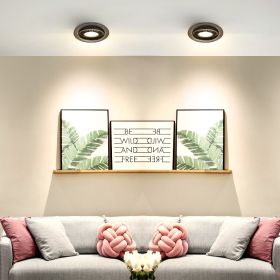 Square Round LED Embedded Elephant Trunk Lamp Living Room Ceiling Corridor Spotlight (Option: Black 15W opening120mm-Single head round-5000K)