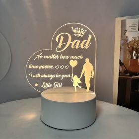 Creative 3D Night Heart Shaped Blessing Language USB Small Table Lamp (Option: Color10-Monochrome USB)