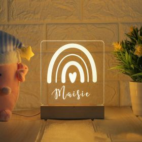 LED Bedside Lamp Children's Cartoon (Option: Rainbow-Monochrome-USB)
