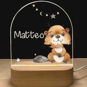 Acrylic Plug-in Bedside Lamp For Children's Creativity (Option: 9 Style-Three colors-USB)