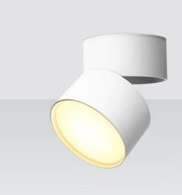 Living Room Ceiling Folding Tube Light (Option: 12W white body-Plain mounted type-White light 6000k)