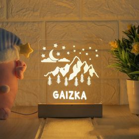 LED Bedside Lamp Children's Cartoon (Option: Peak1-Tricolor-USB)