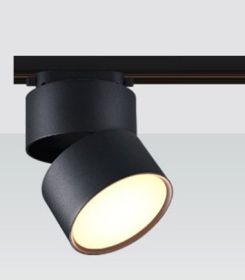 Living Room Ceiling Folding Tube Light (Option: 7W black body-Type of track-White light 6000k)