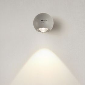 Creative Bedside-use Wall Lamp Punch-free Magnetic (Option: Gray-Wiring Type)