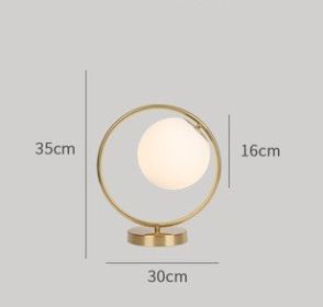 Intrinsic Color Of Copper Bedroom Bedside Creative Simple Table Lamp (Option: Without Light Source E27-Type F-AU)