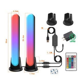 LED Computer Phantom Desktop WIFI Atmosphere Light (Option: Black Bluetooth two pack-10W US)