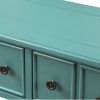 Rustic Entryway Console Table, 60" Long Sofa Table with two Different Size Drawers and Bottom Shelf for Storage