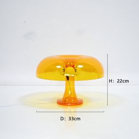Modern Minimalist Mushroom Decorative Lighting Table Lamp (Option: AU-Transparent Yellow)